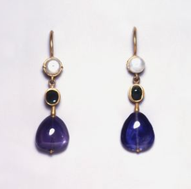 Pair of Earrings with Pearls, Emeralds, and Sapphires.png