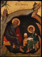 Saint John and Prochorus on Patmos.jpg