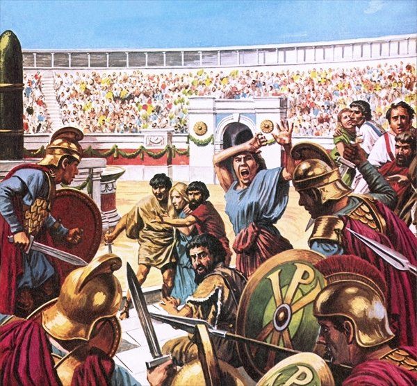 Caption Slaughter in the Hippodrome at Constantinople in AD 532. Artist Roger Payne